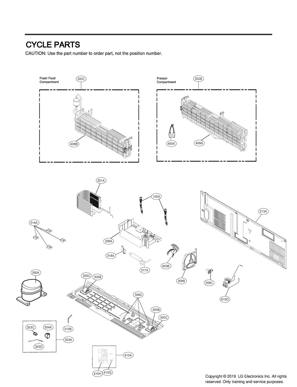 Cycle Parts Diagram and Parts List for GR-X23GMKYM ASBCNA2 LG Refrigerator