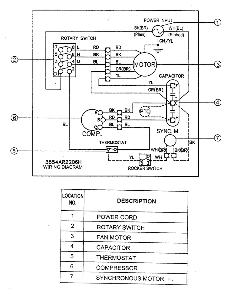 Wiring Diagram Diagram and Parts List for R2402  LG Air Conditioner