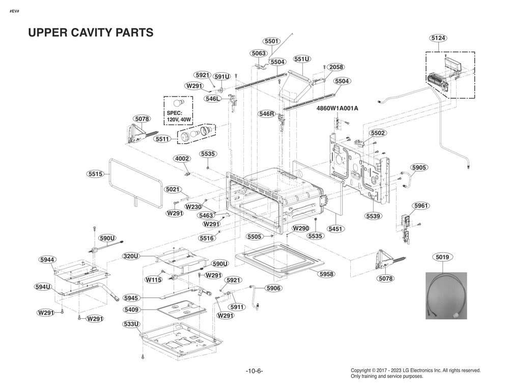 Diagram 6 Diagram and Parts List for FV474PGV ASTELGA LG Range