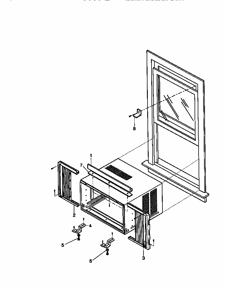 Installation Kit Assembly Diagram and Parts List for 58078122890  Kenmore Air Conditioner