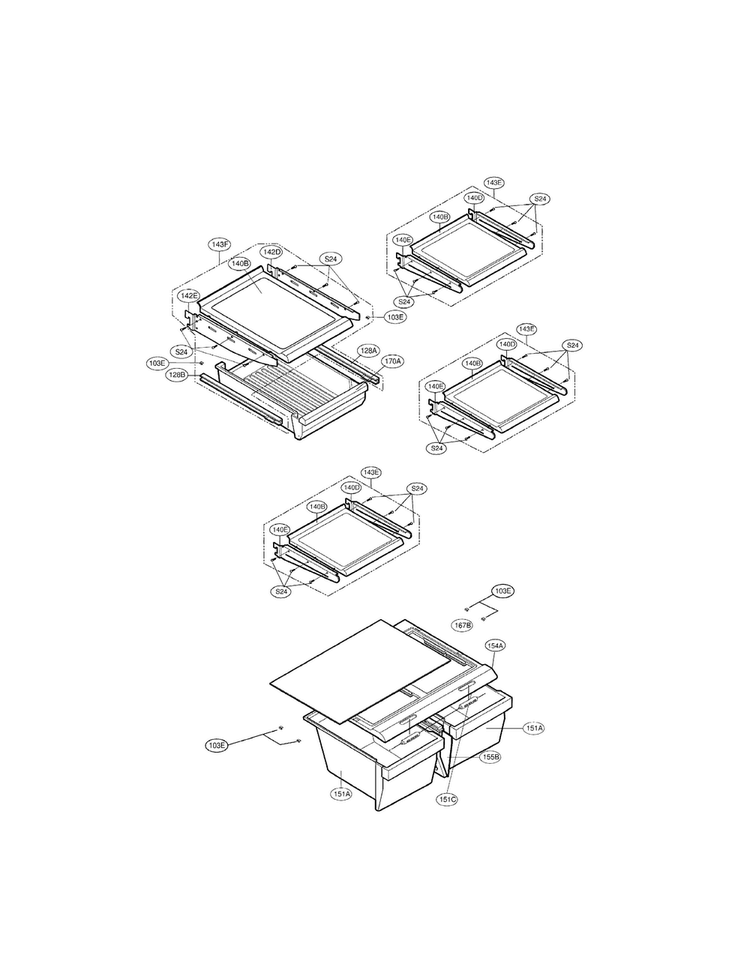 Refrigerator Parts Diagram and Parts List for LRTN19310TT  LG Refrigerator