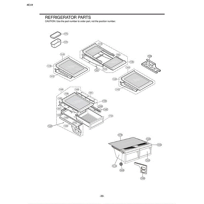 Section 1 Diagram and Parts List for LDN22735ST ASTCLGZ LG Refrigerator