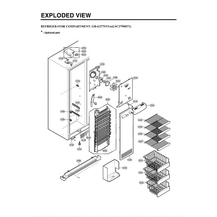 Section 3 Diagram and Parts List for LSC27990TT ATICLGA LG Refrigerator
