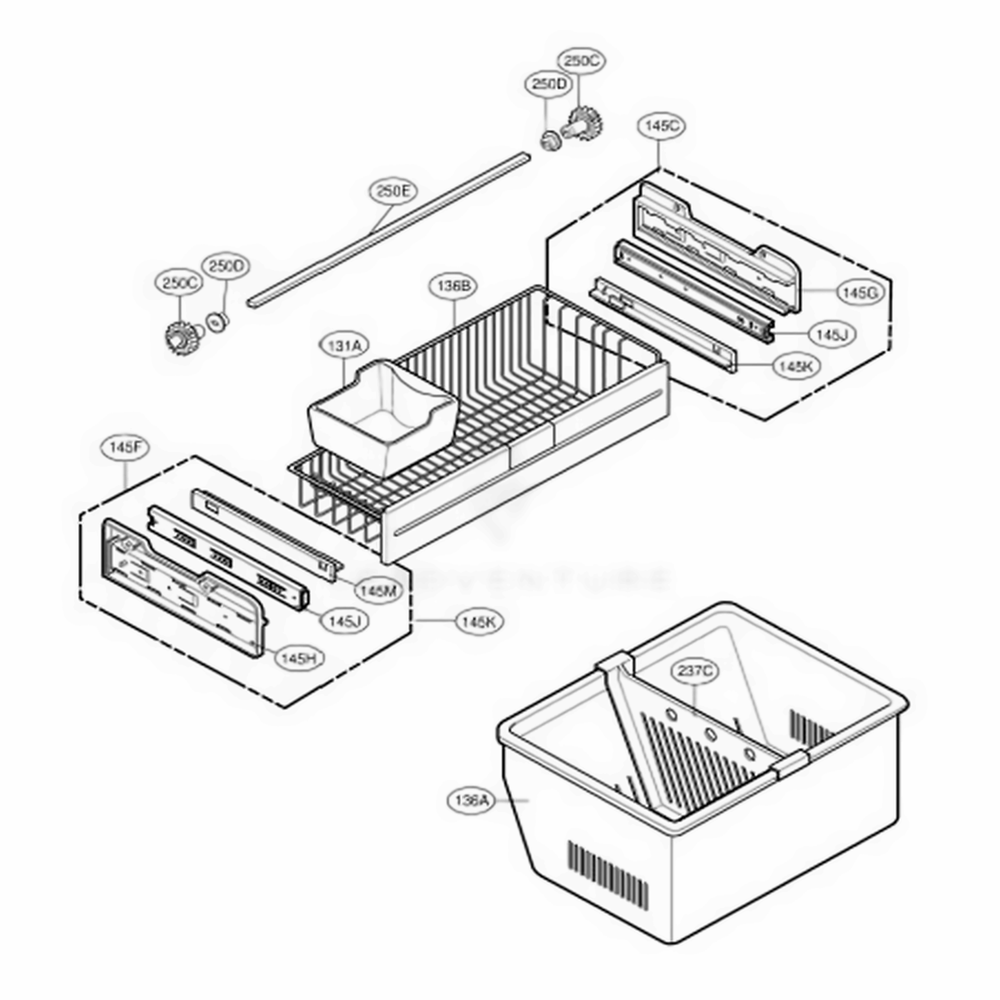 Freezer Parts Diagram and Parts List for 78739 AWB1SER LG Refrigerator