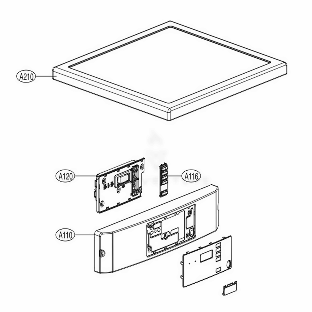 Control Panel And Plate Assembly Coin And Opl Type Diagram and Parts List for GD1329LGD ABWEELC LG Washer