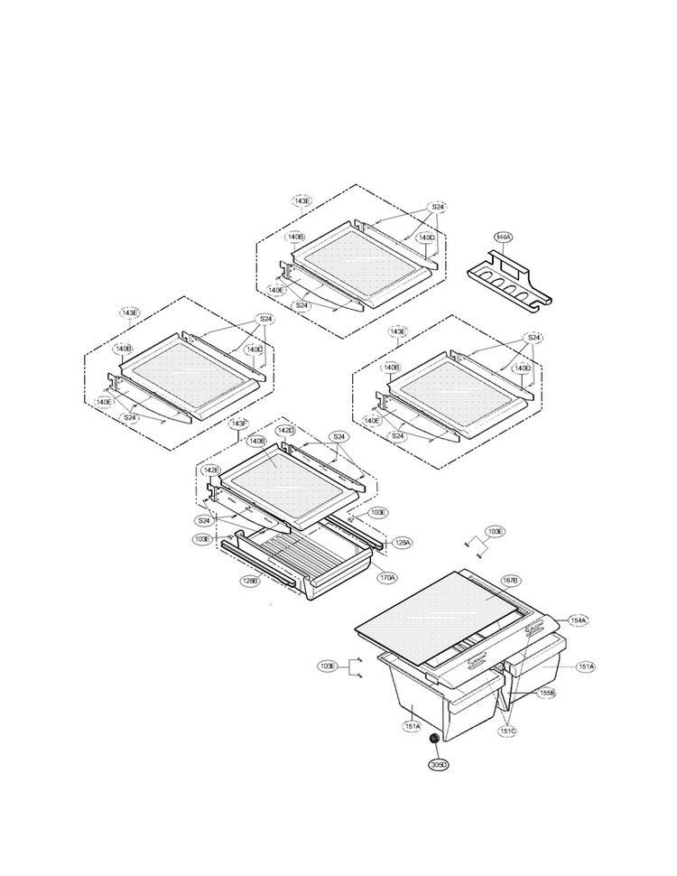 Refrigerator Parts Diagram and Parts List for LFC23760SB 04 LG Refrigerator