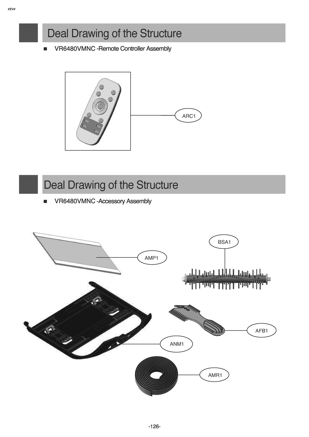 Diagram 8 Diagram and Parts List for VR6480VMNC AMGELGA LG Robotic Vacuum