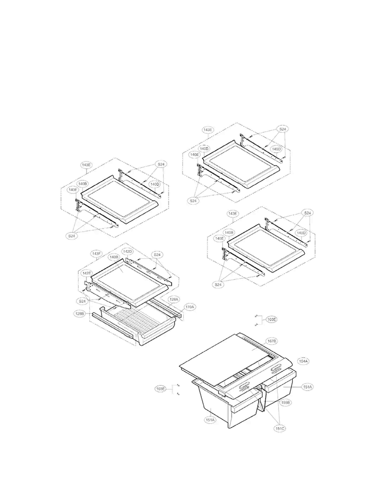Refrigerator Parts Diagram and Parts List for LDC22720TT 02 LG Refrigerator