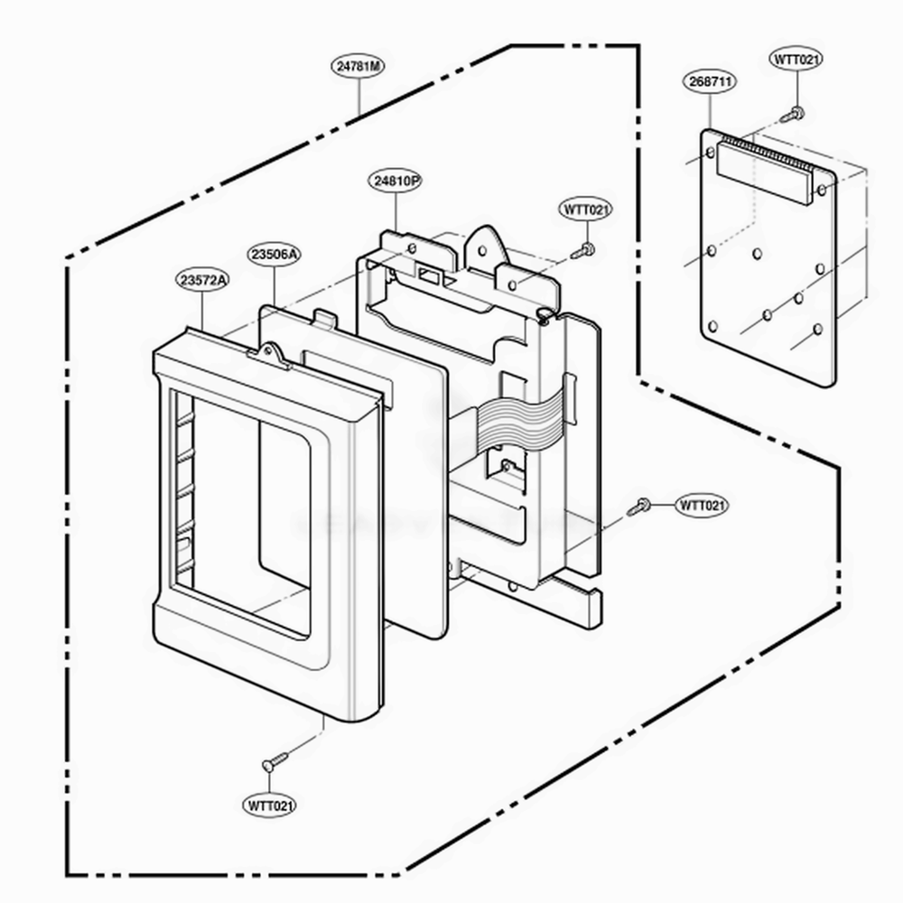 Controller Parts Diagram and Parts List for MV1140T WHEGSC LG Range
