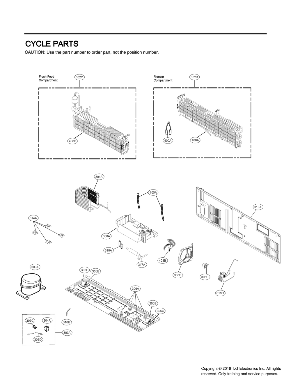 Cycle Parts Diagram and Parts List for GR-X23GMKYM ASBCNA1 LG Refrigerator