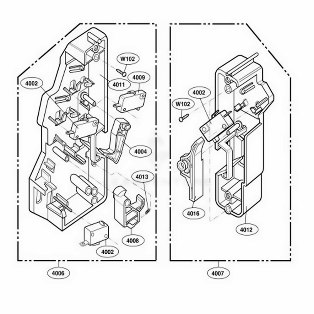 Latch Board Parts Diagram and Parts List for ZSC2001FSS ASTLGEU LG Range