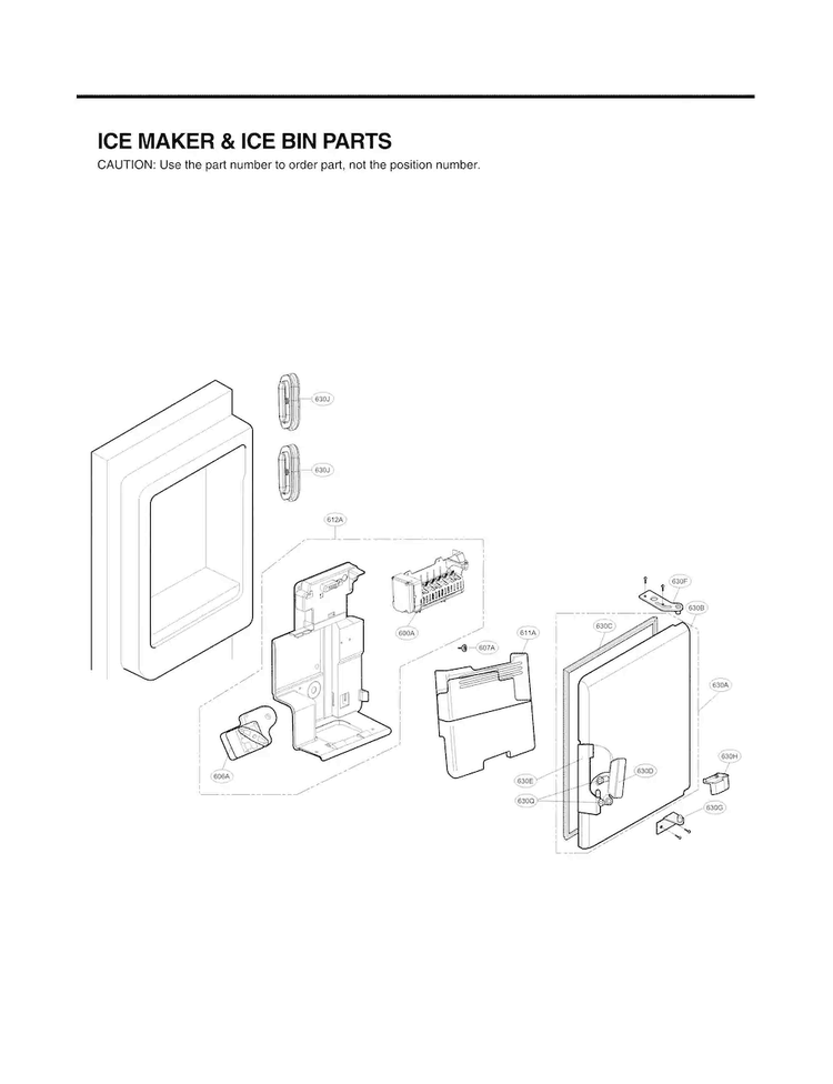 Ice Maker Parts Diagram and Parts List for LFXS30726S 02 LG Refrigerator
