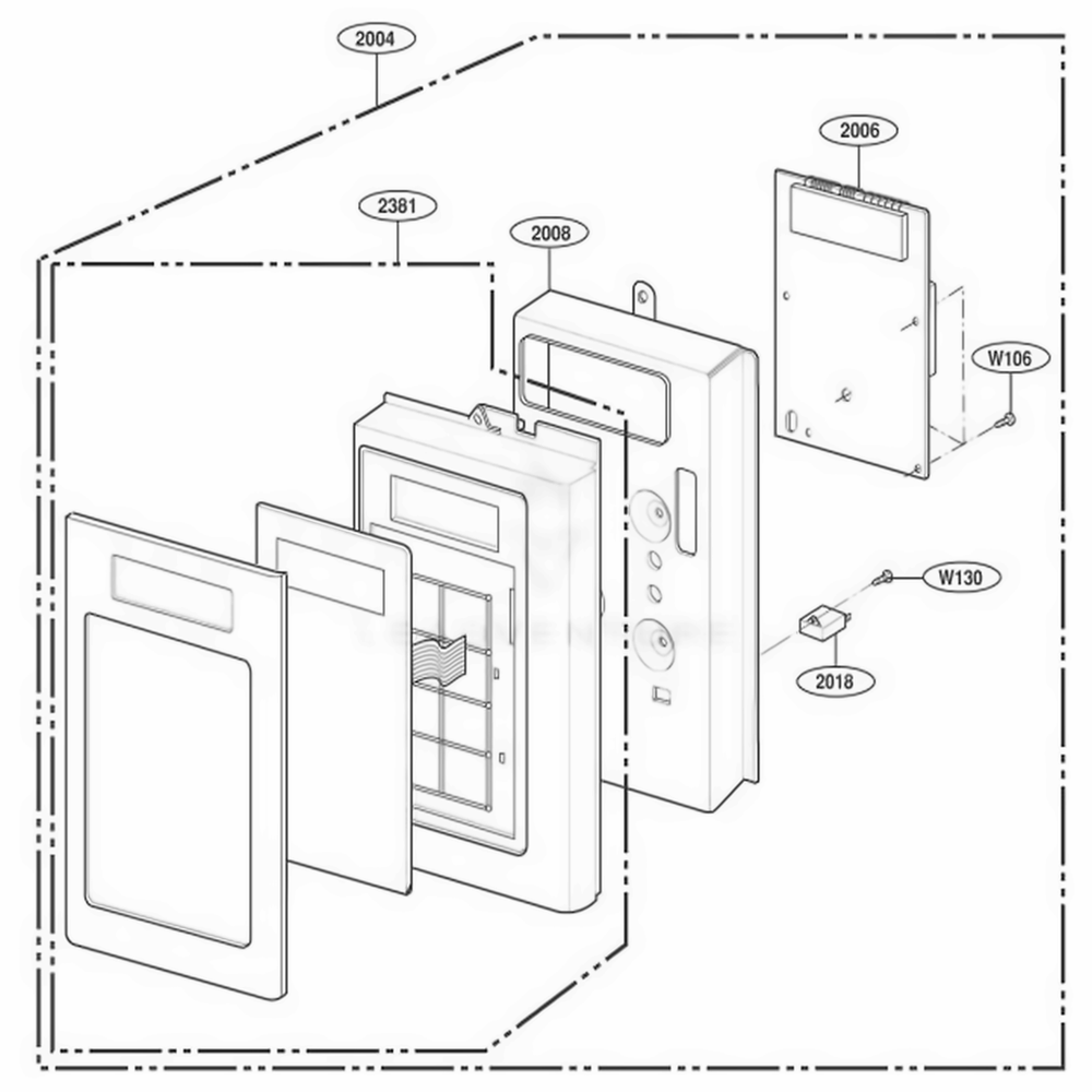 Controller Parts 2 Diagram and Parts List for JVM1640BJ AB1EGEU LG Range
