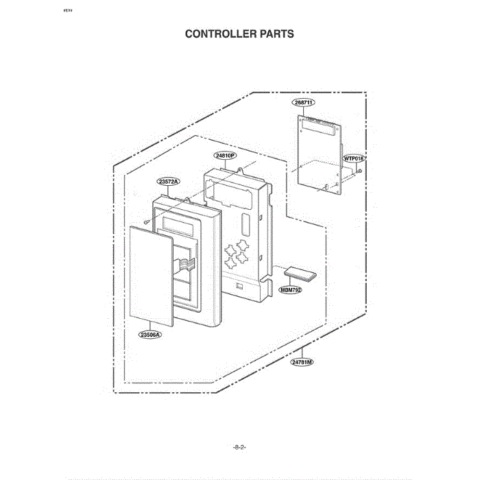 Section 7 Diagram and Parts List for MV-1515W WHEGSE LG Microwave Oven Combo