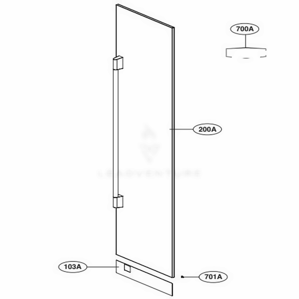 Integrated Freezer Diagram and Parts List for SKSPK300CS ASWCNA0 LG Refrigerator