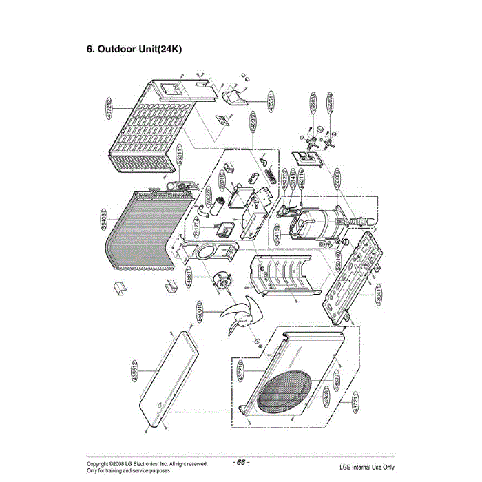 Section 2 Diagram and Parts List for TS-K2430HL AMB6TFC LG Air Conditioner