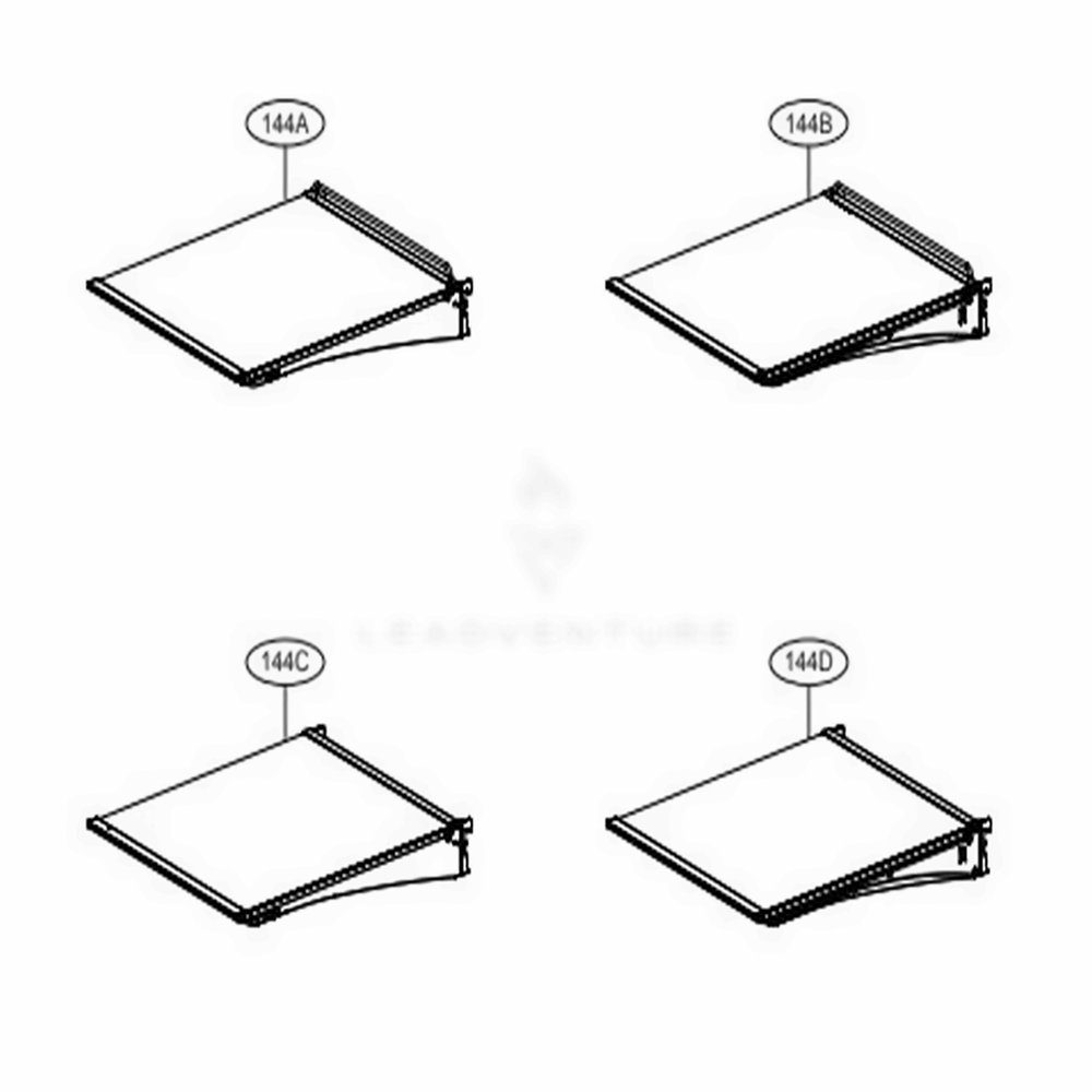 Shelf Parts Diagram and Parts List for URNTS3106N AGRCNA1 LG Refrigerator