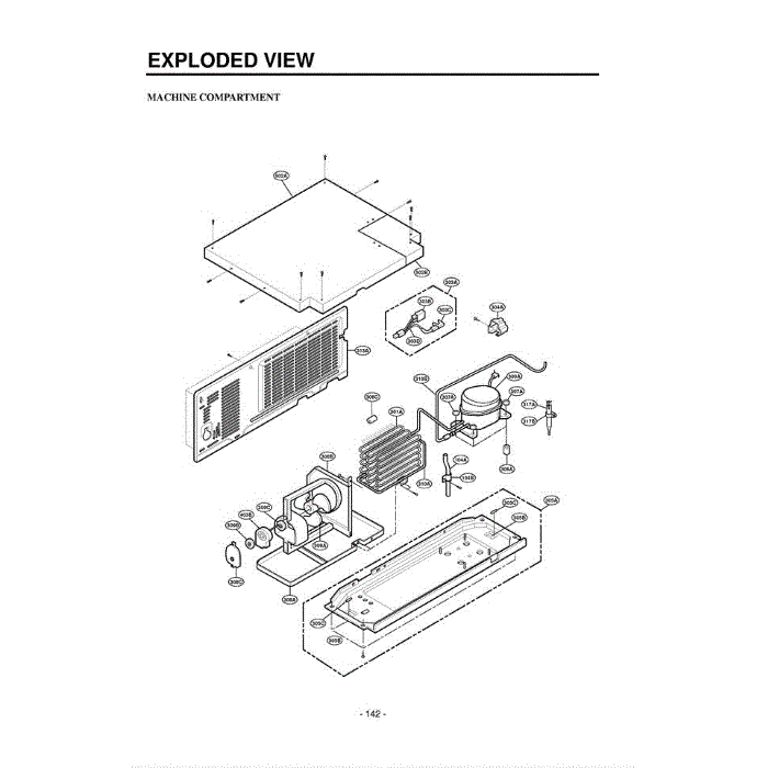 Section 1 Diagram and Parts List for LRSPC2661T ATICLGA LG Refrigerator