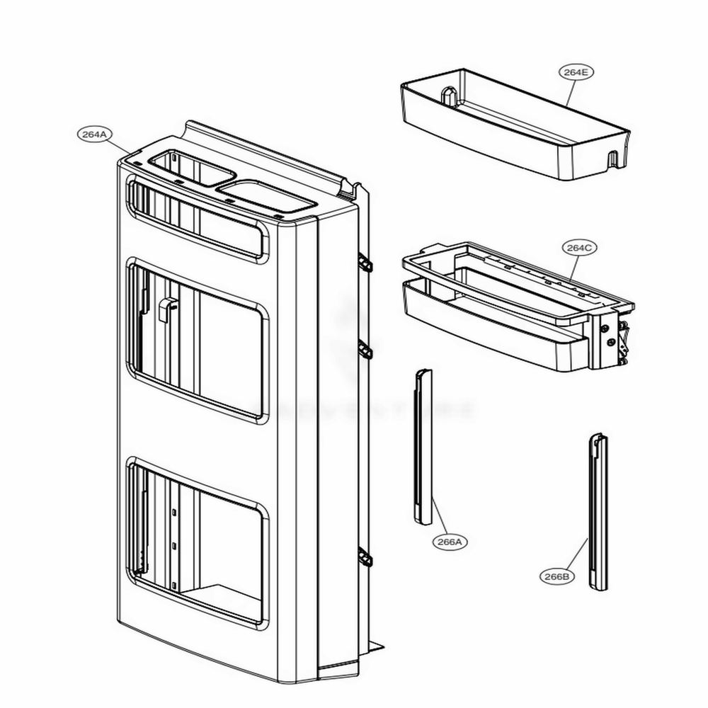 R-Room Home Part Diagram and Parts List for LNXS30996D ASBCNA0 LG Refrigerator