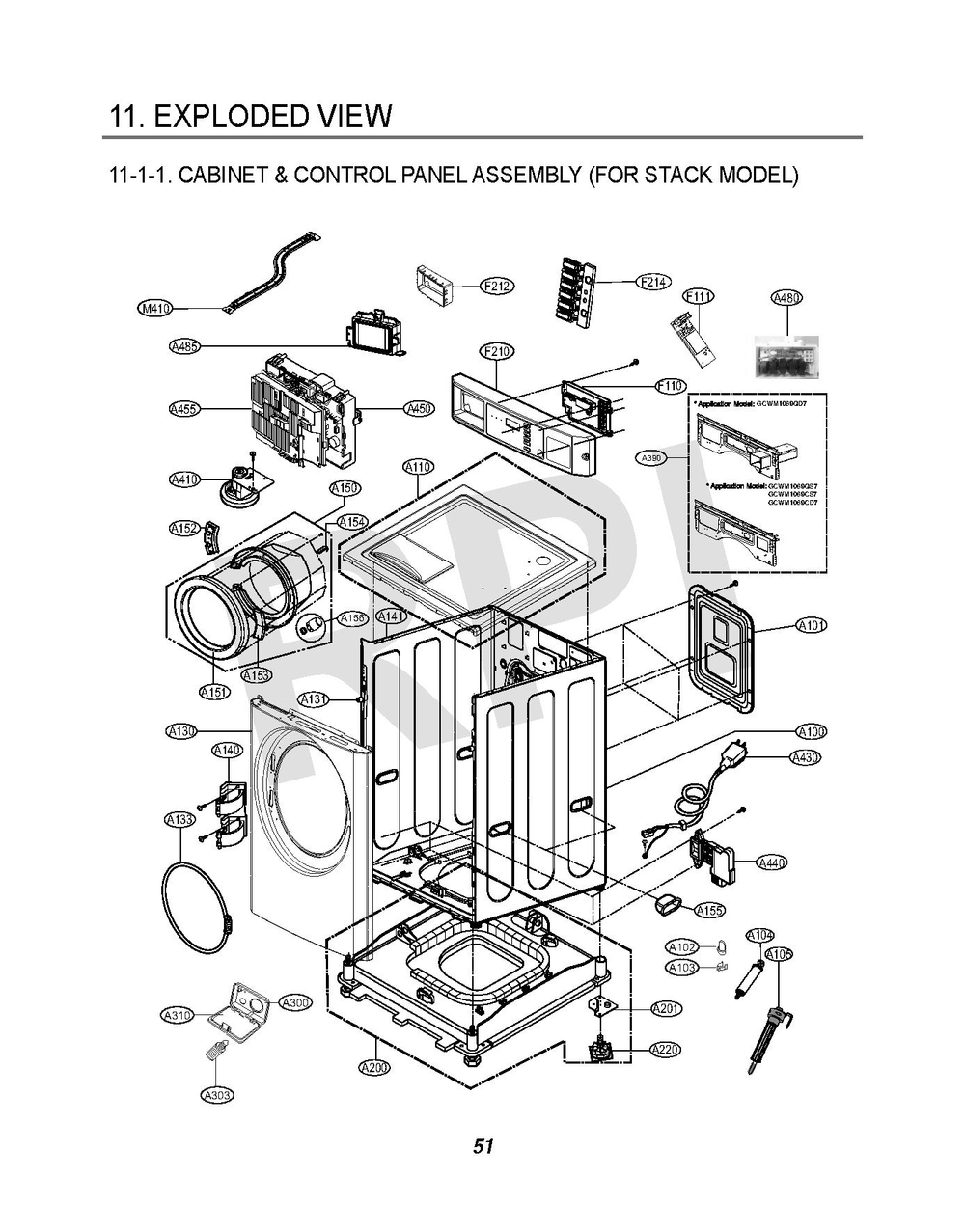 Diagram 1 Diagram and Parts List for TCWM2013CD3  LG Washer