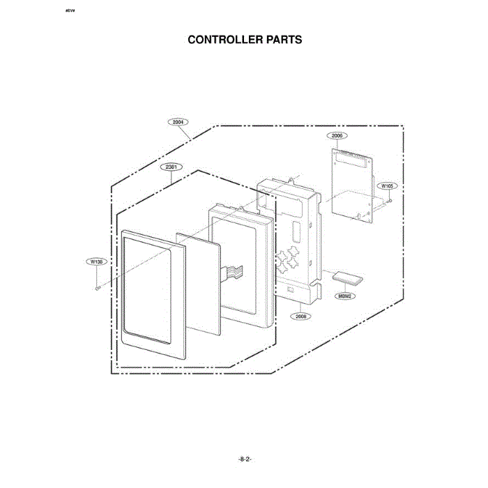 Section 2 Diagram and Parts List for LMV1976ST ASBELGA LG Microwave Oven Combo