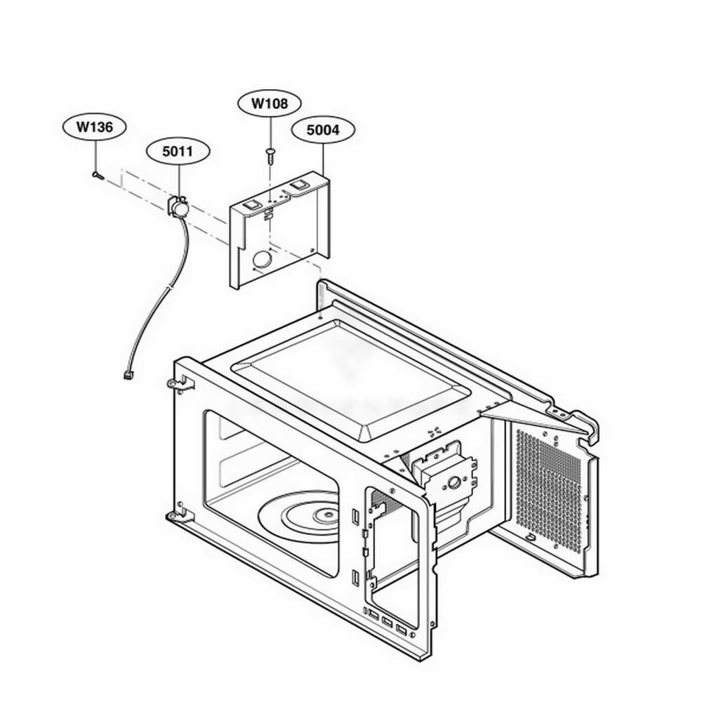 Sensor Parts Diagram and Parts List for 62259 CB1ESEA LG Wall Oven