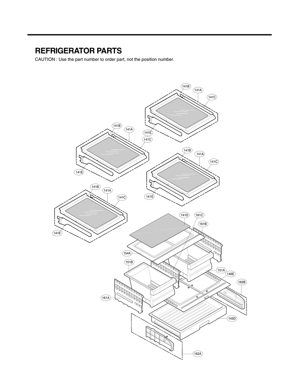 Refrigerator Parts Diagram and Parts List for GC-L258VSSD ASTCNA3 LG Refrigerator