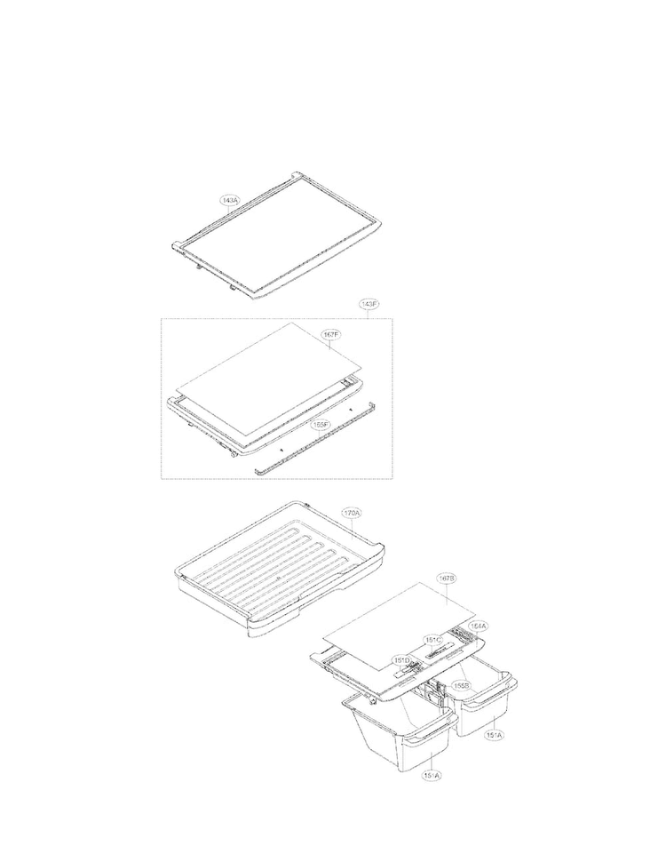 Refrigerator Parats Diagram and Parts List for LTC24380SB00  LG Refrigerator