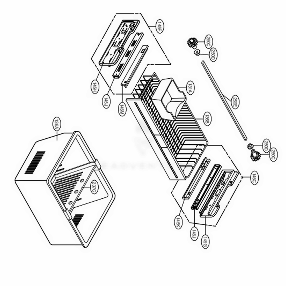Freezer Parts Diagram and Parts List for 79759 AWB5SER LG Refrigerator
