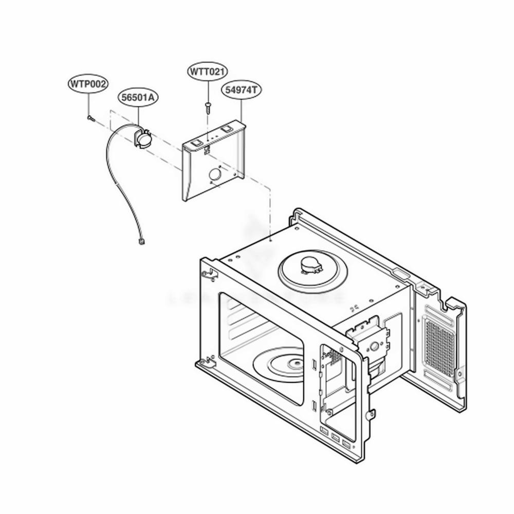 Sensor Parts Diagram and Parts List for PLMB186CC ASBEGEF LG Wall Oven