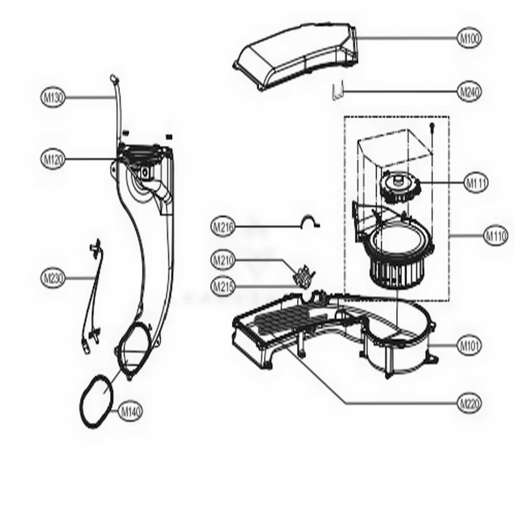 Dryer Diagram and Parts List for WM3488HW ABWEEUS LG Washer Dryer Combo