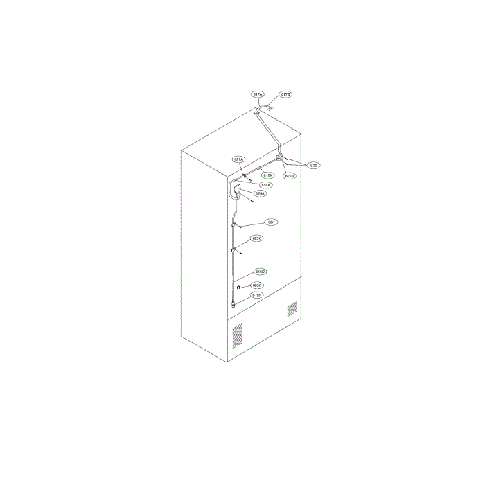 Valve And Water Diagram and Parts List for LFX23961ST 00 LG Refrigerator