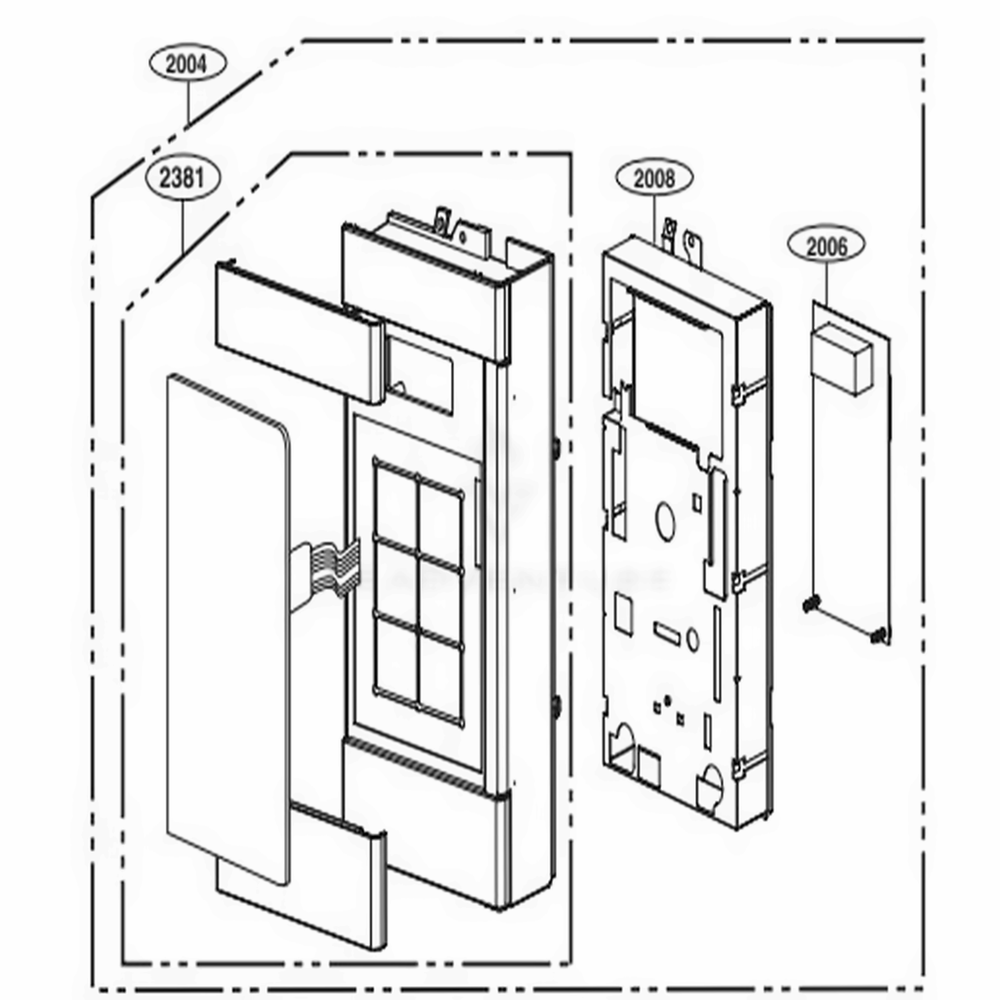 Controller Parts Diagram and Parts List for LMV1765ST CS2ELNA LG Range