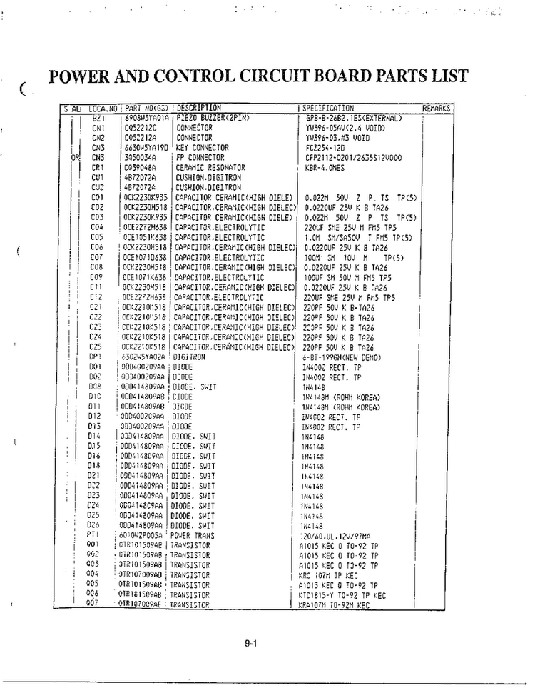 Parts List Diagram and Parts List for MA-972MW  LG Microwave
