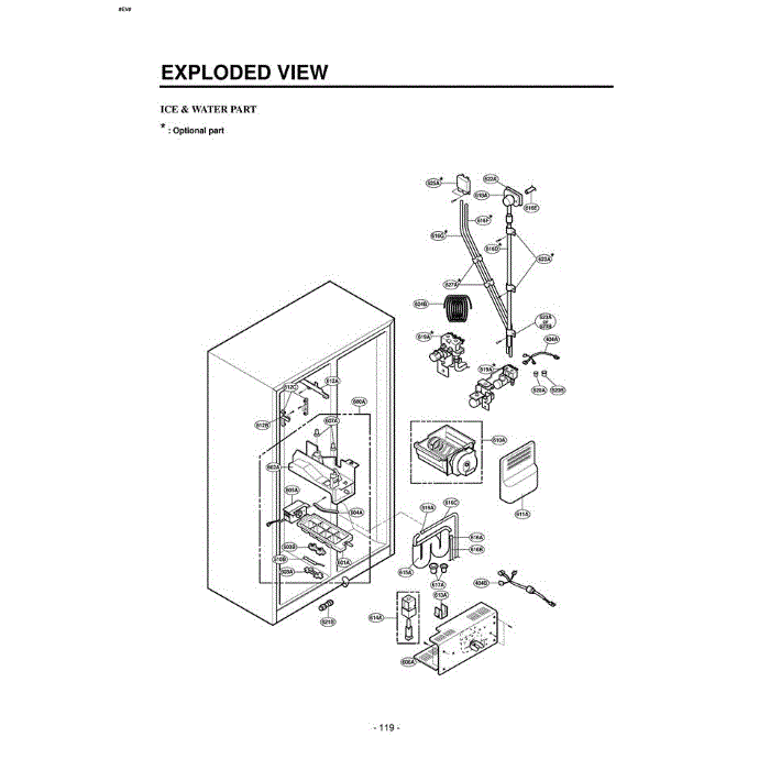 Section 6 Diagram and Parts List for LRSPC2051ST ASTCLGA LG Refrigerator