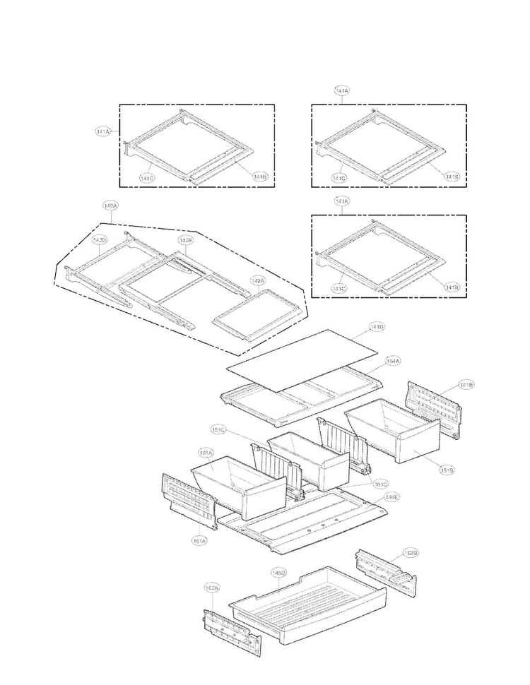 Refrigerator Parts Diagram and Parts List for LFX28978ST 02 LG Refrigerator