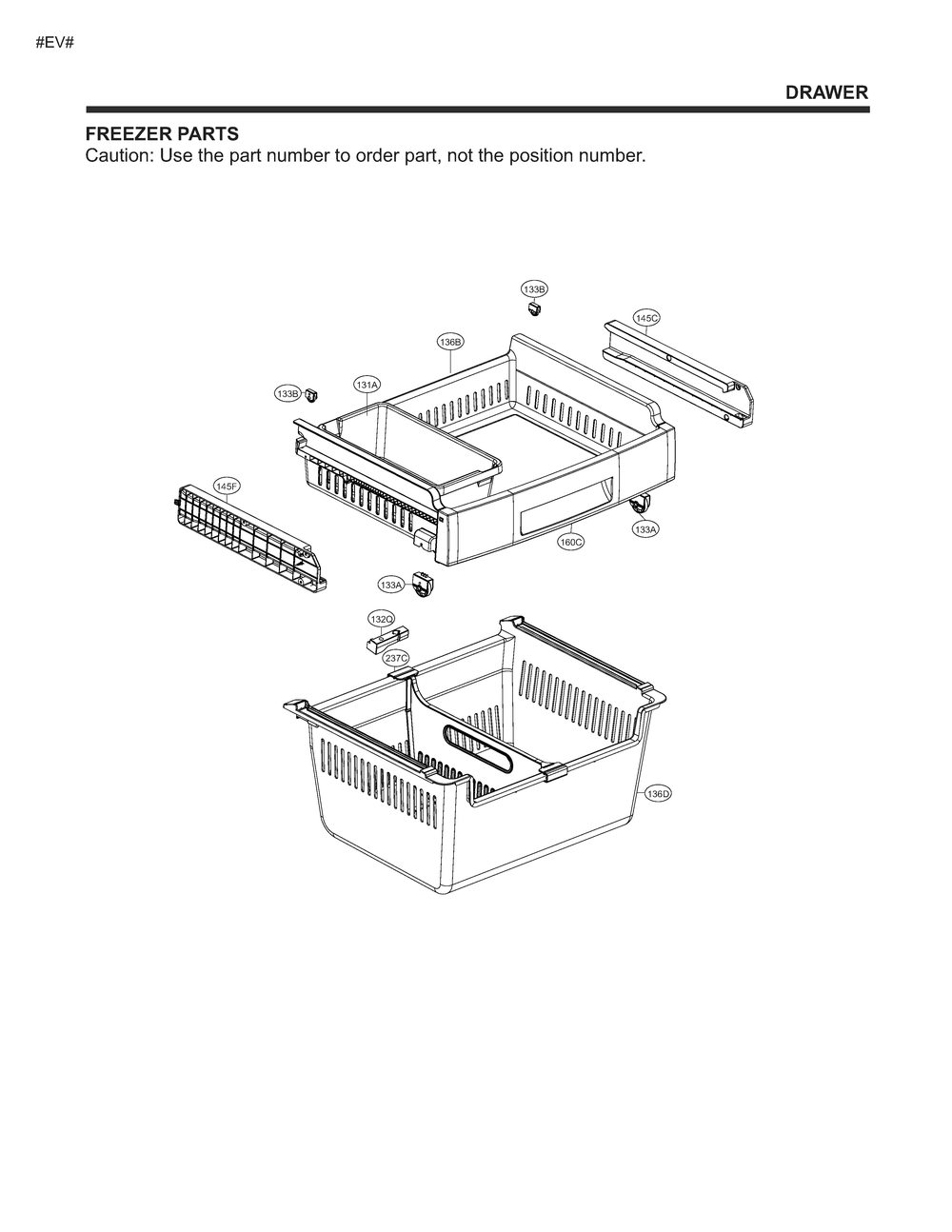 Freezer Parts Diagram and Parts List for GM-B228RQFM ABICSE2 LG Refrigerator