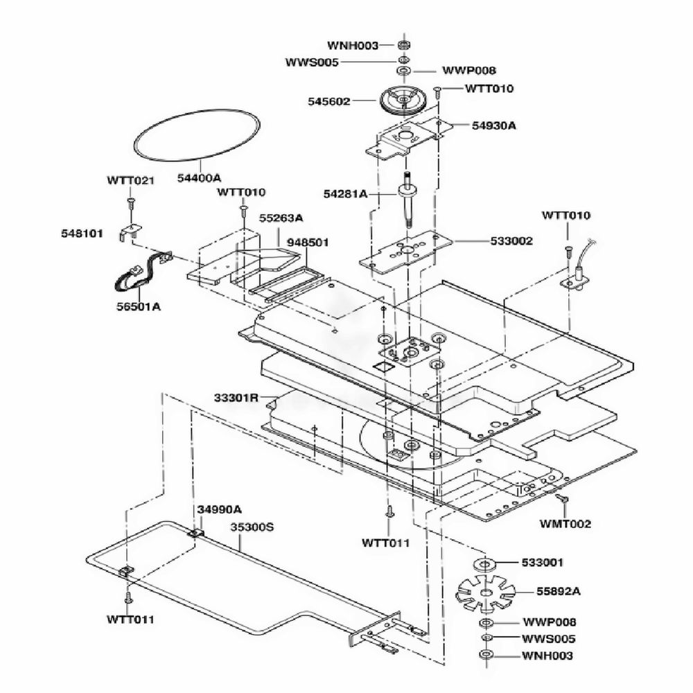 Plate Chamber Assy Parts Diagram and Parts List for JMV9118AAS ASBEJEN LG Range