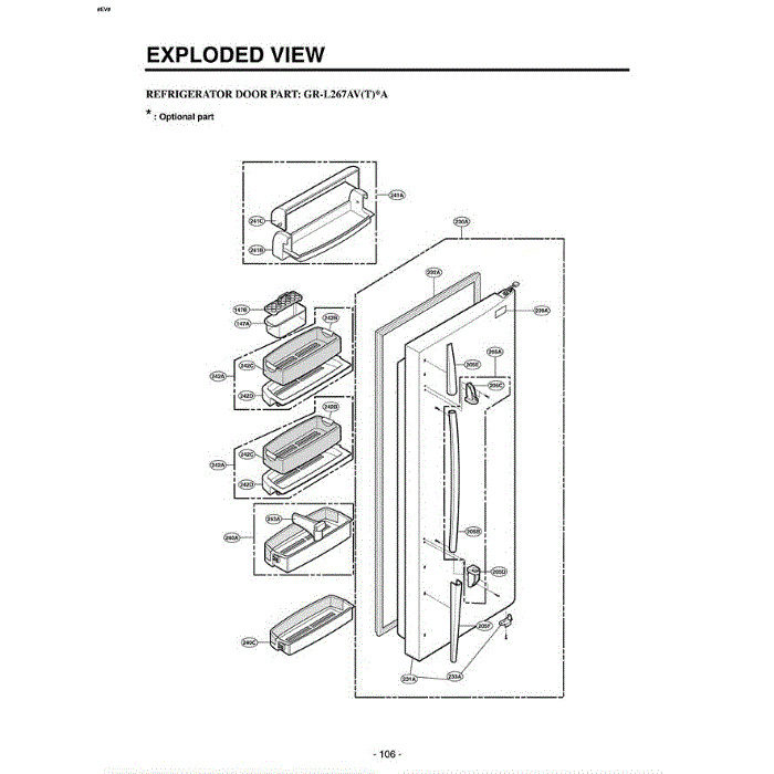 Section 5 Diagram and Parts List for LRSC26930TT ATICLGA LG Refrigerator