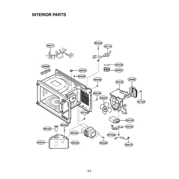Section 3 Diagram and Parts List for LRM1230B CBKELGA LG Microwave Oven Combo