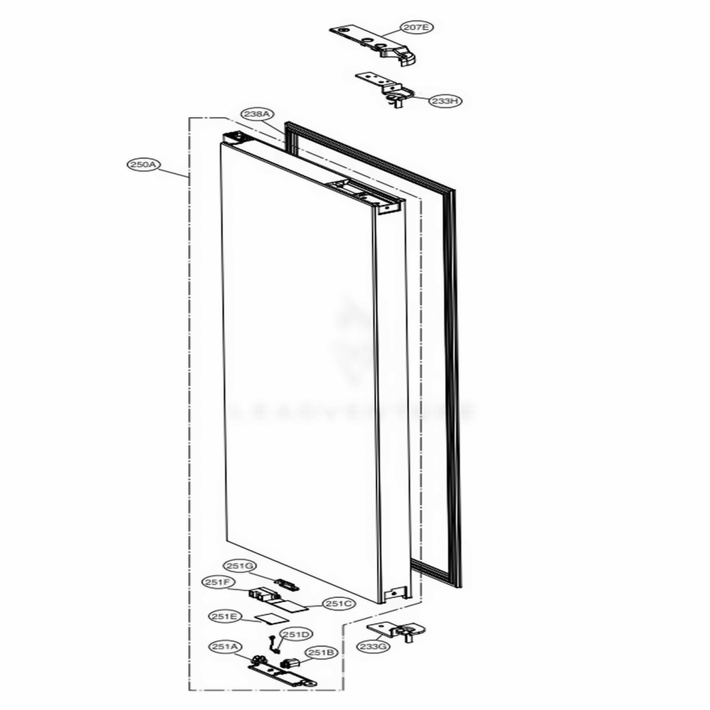 R-Room Home Part Diagram and Parts List for LUPXS3186N AGRCNA0 LG Refrigerator