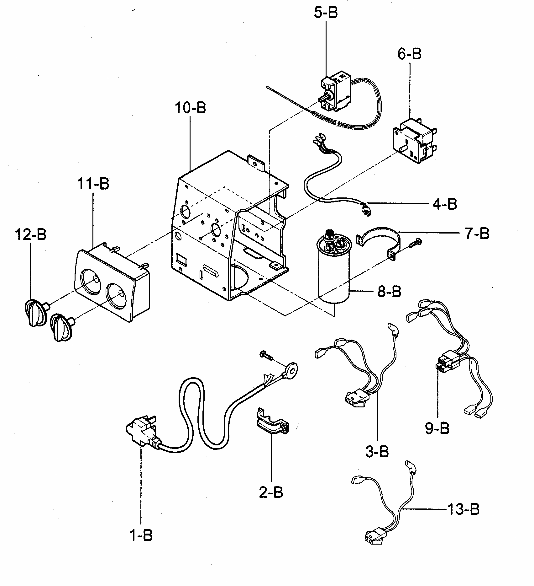 Control Box Assy Diagram and Parts List for 58072127200  Kenmore Air Conditioner