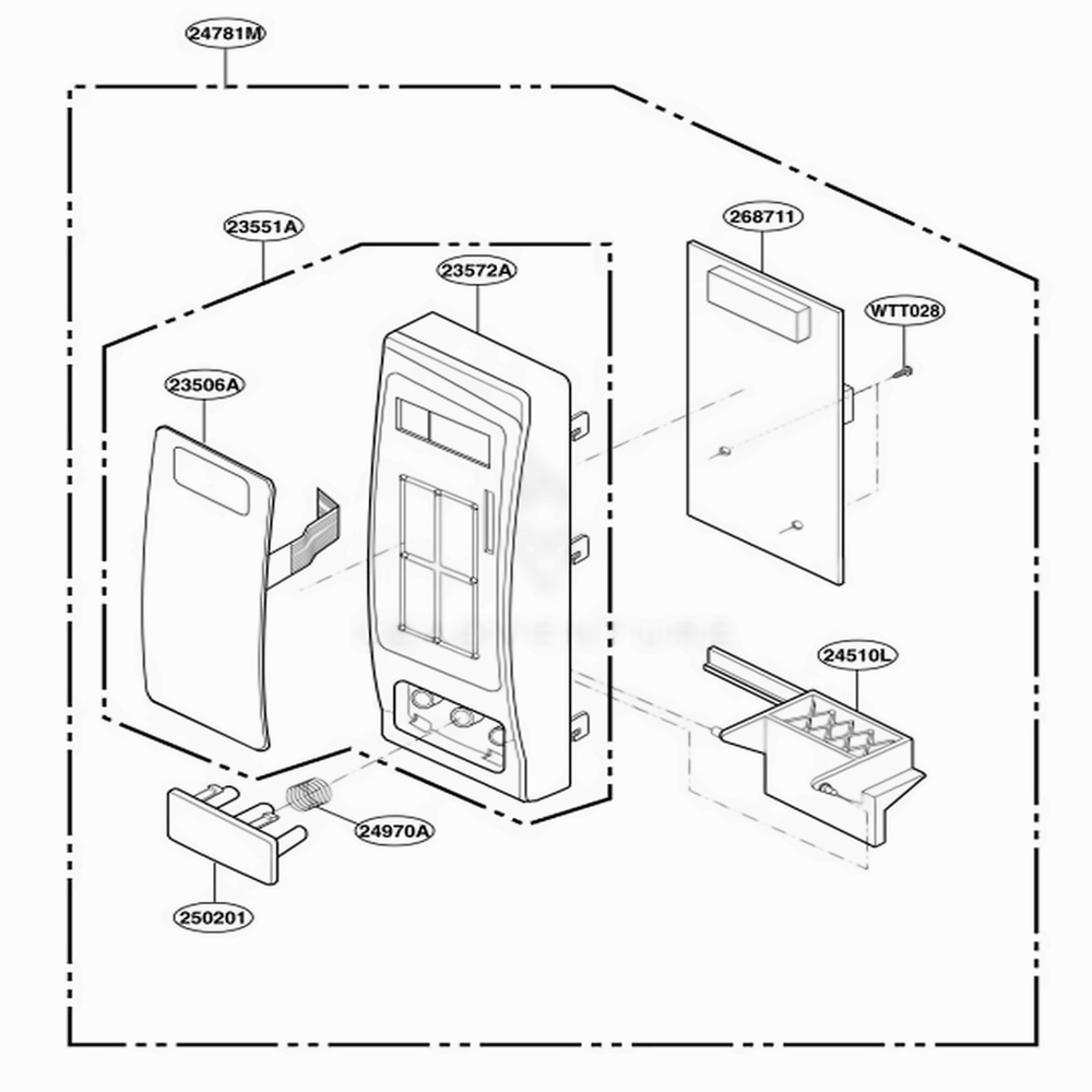 Controller Parts Diagram and Parts List for JES638WD01 CWHEGEU LG Range