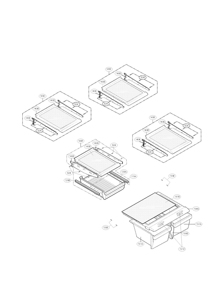 Refrigerator Parts Diagram and Parts List for LBC22520SW 03 LG Refrigerator