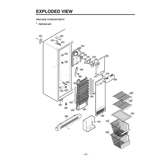 Section 4 Diagram and Parts List for LRSPC2031T ATICLGA LG Refrigerator