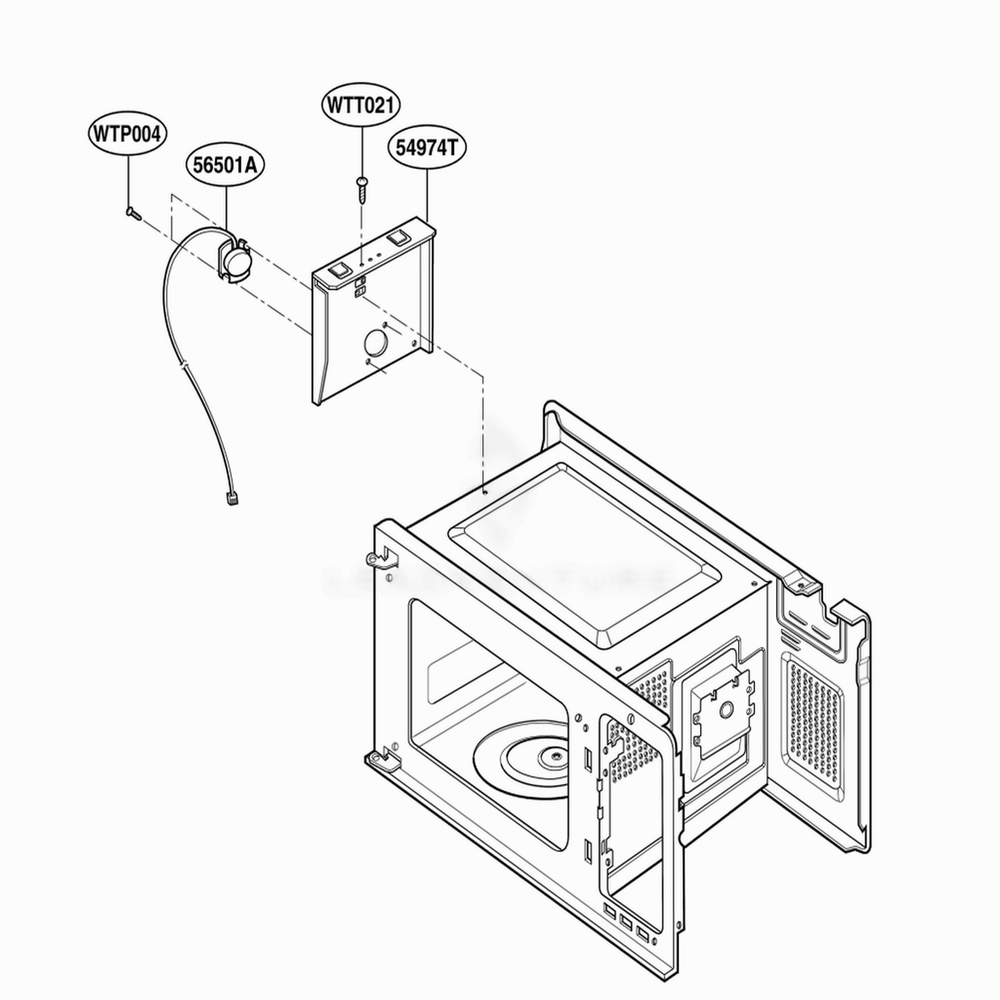 Sensor Parts Diagram and Parts List for KCMS1555RSS CS1EKAD LG Range
