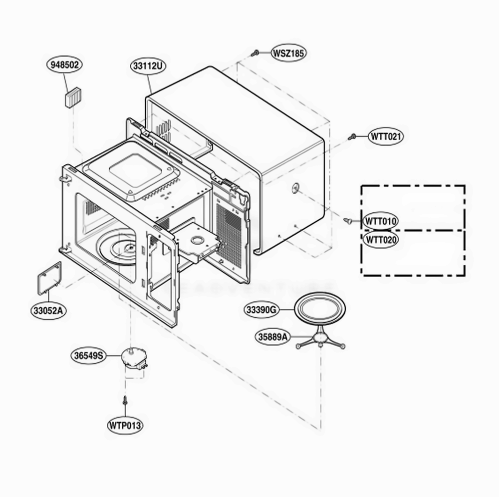 Oven Cavity Parts Diagram and Parts List for MAL783W CW1EGSE LG Wall Oven
