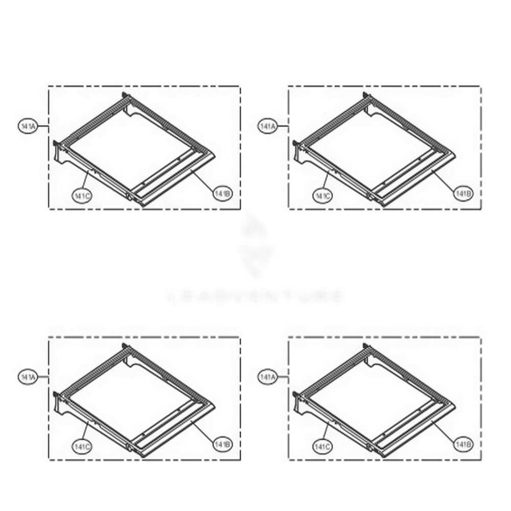 Refrigerator Parts Diagram and Parts List for 72309 AWBCSE0 LG Refrigerator