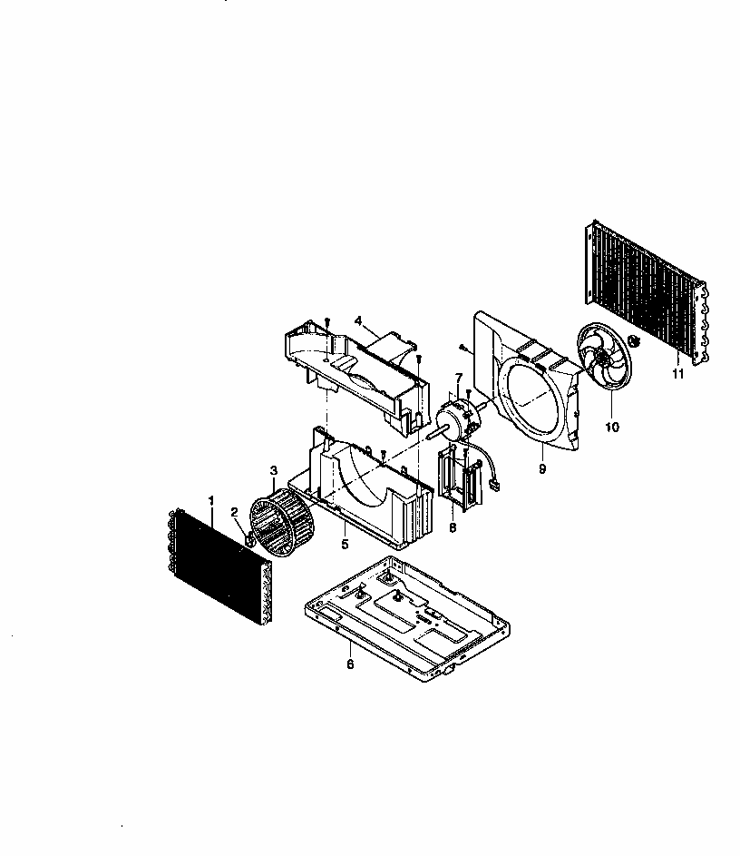 Air Handling And Cycle Parts Diagram and Parts List for 58078053890  Kenmore Air Conditioner