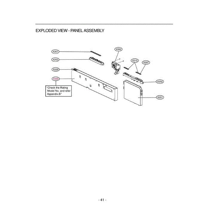 Section 6 Diagram and Parts List for LDF9810ST ASTEEUS LG Dishwasher
